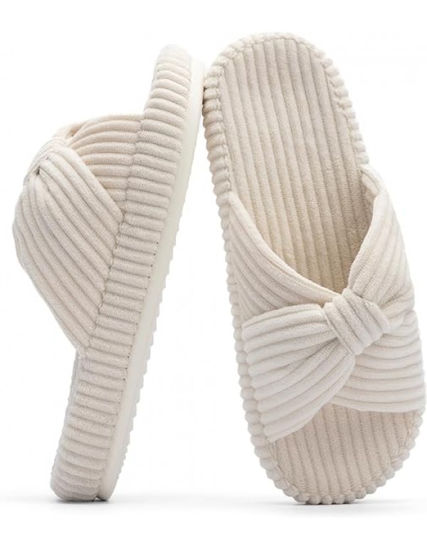 Slippers for Women Memory Foam House Bedroom Cordu...
