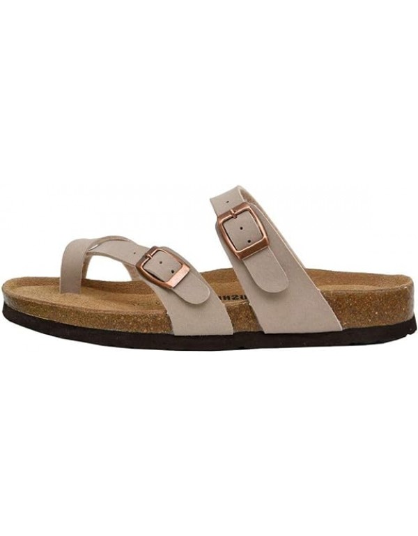 CUSHIONAIRE Women's Luna Cork Footbed Sandal With +Comfort