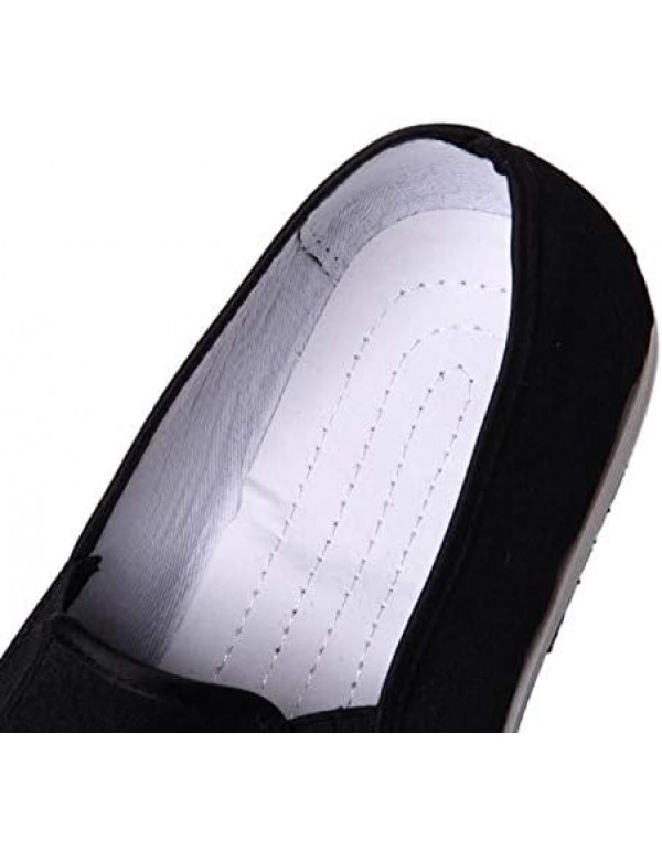 Kung Fu Shoes Martial Arts Shoes Men/Women Chinese Traditional Old Beijing Shoes Kung Fu Tai Chi Rubber Sole Shoes Black (Black, Adult, Men, 9, Numeric, US Footwear Size System, Medium)