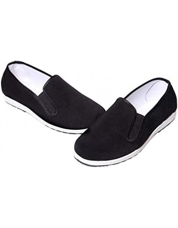Kung Fu Shoes Martial Arts Shoes Men/Women Chinese Traditional Old Beijing Shoes Kung Fu Tai Chi Rubber Sole Shoes Black (Black, Adult, Men, 9, Numeric, US Footwear Size System, Medium)